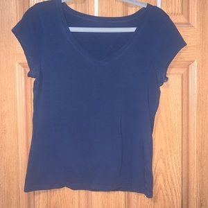 small loose fitting blue t-shirt